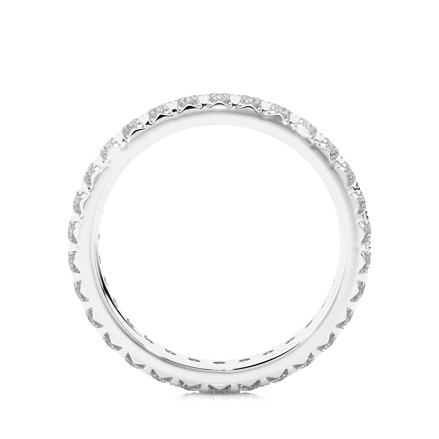 18k Solid Gold Natural or lab grown 1.04 Ct Round Diamond Full Eternity Wedding Band Gift For Her