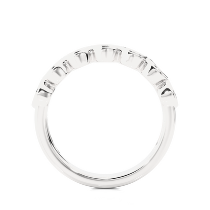 Round Lab-Grown Diamond Wedding Band Stunning Bezel Set Band For Women's In 18KT Solid Gold