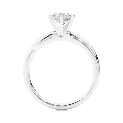Round Cut Lab Diamond Solitaire Engagement Ring