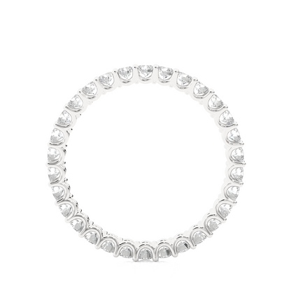 Full Eternity Wedding Band, Yellow Gold Stackable Bridal Matching Band For Her