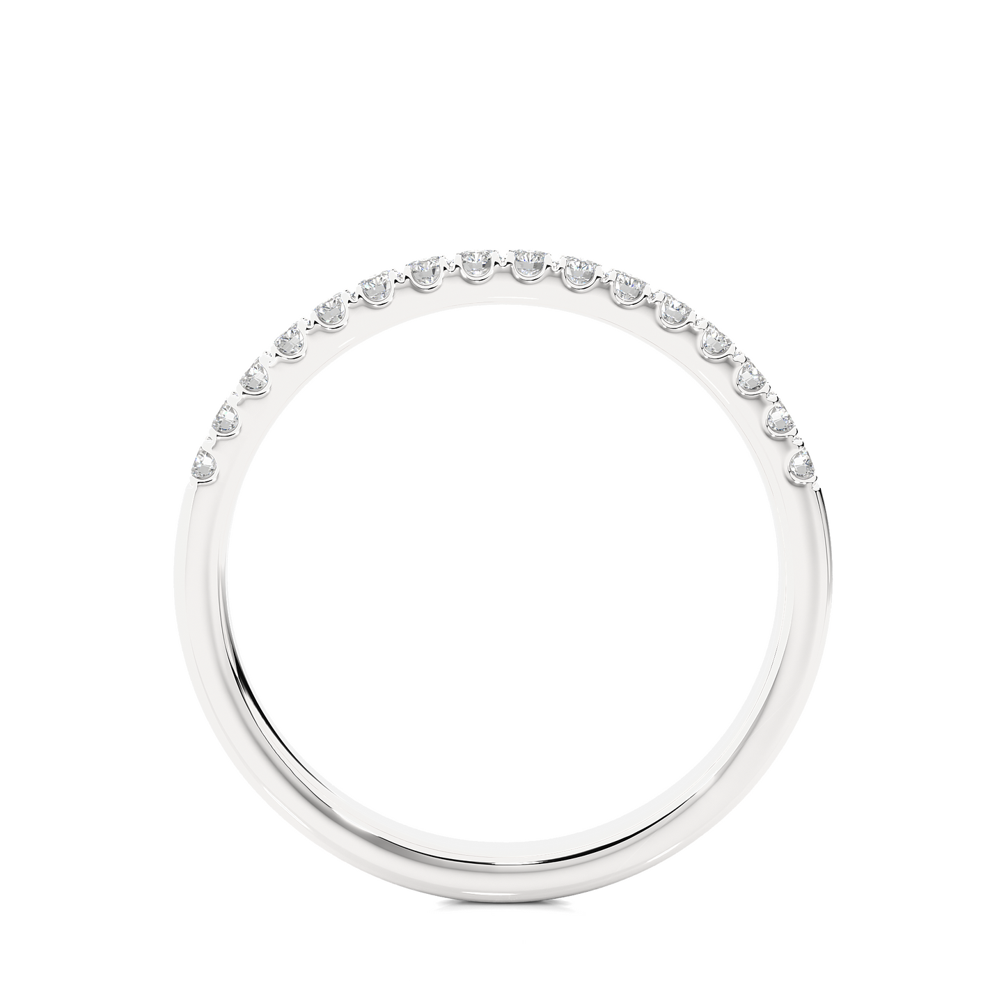 Labgrown Diamond Eternity Band Ring in 14K Solid Gold With Classic U-Prong Setting