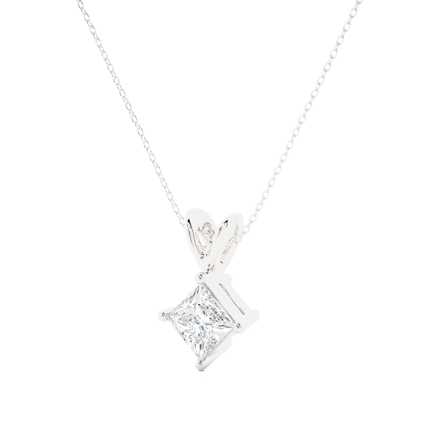 Elegant 0.50 Carat Diamond Solitiare Pendant Necklace Minimalist Gold Jewelry for Her