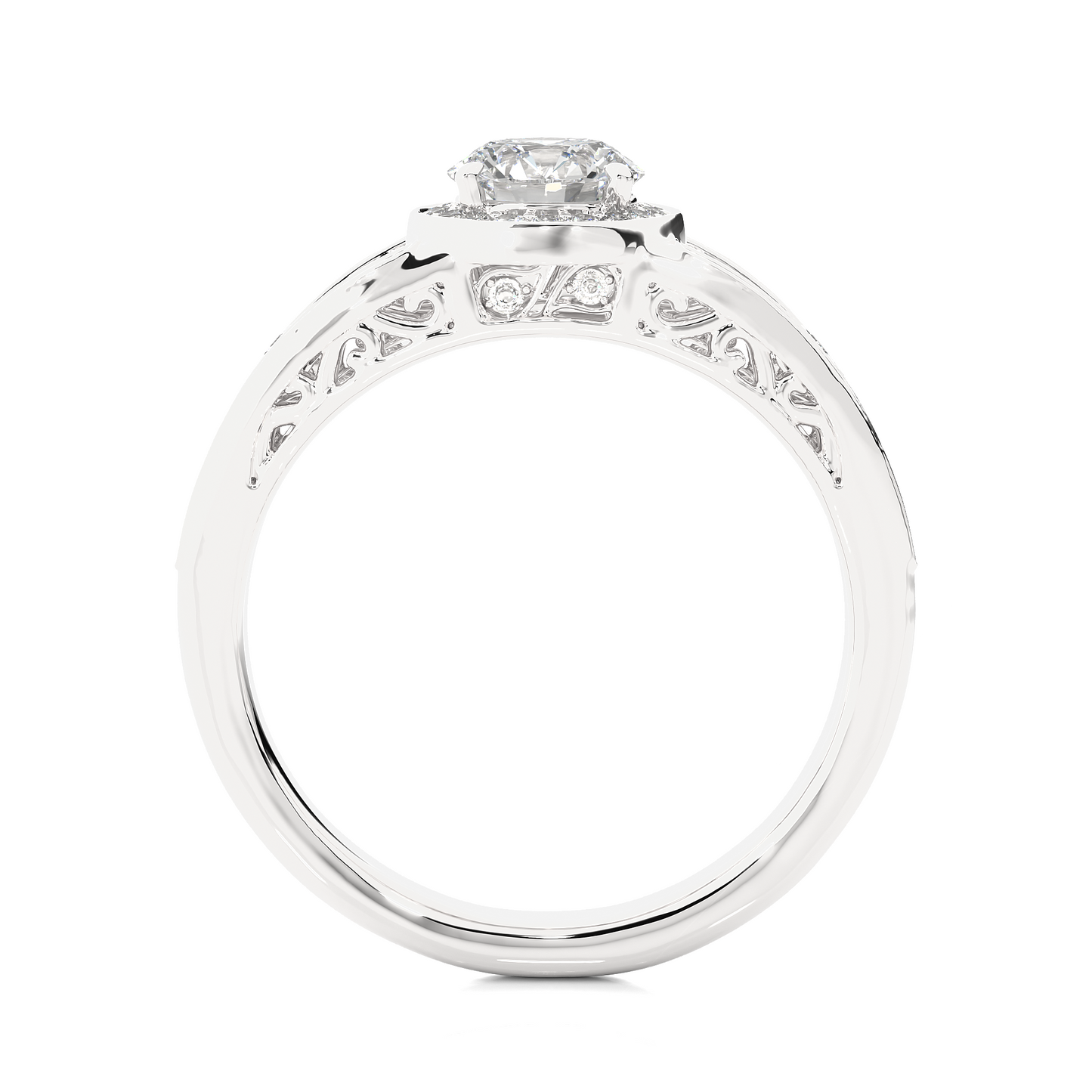 Round Cut Lab Grown Diamond Wedding Ring for Her, 14k-18k Solid Gold Options Available and Wear Everyday Basis