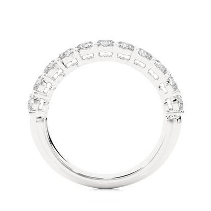 1.10 CT Round Diamond Half Eternity Wedding Band For her Sparkling Timeless beauty