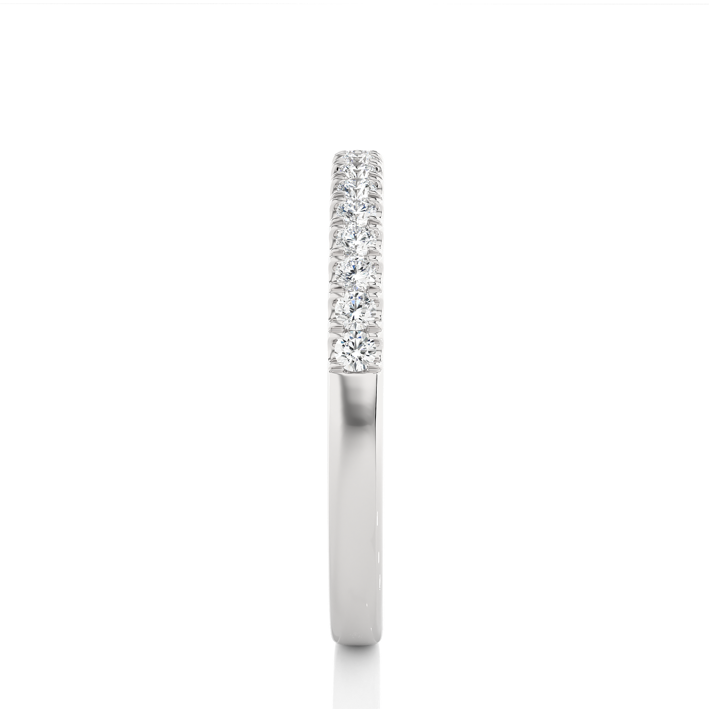 Labgrown Diamond Eternity Band Ring in 14K Solid Gold With Classic U-Prong Setting
