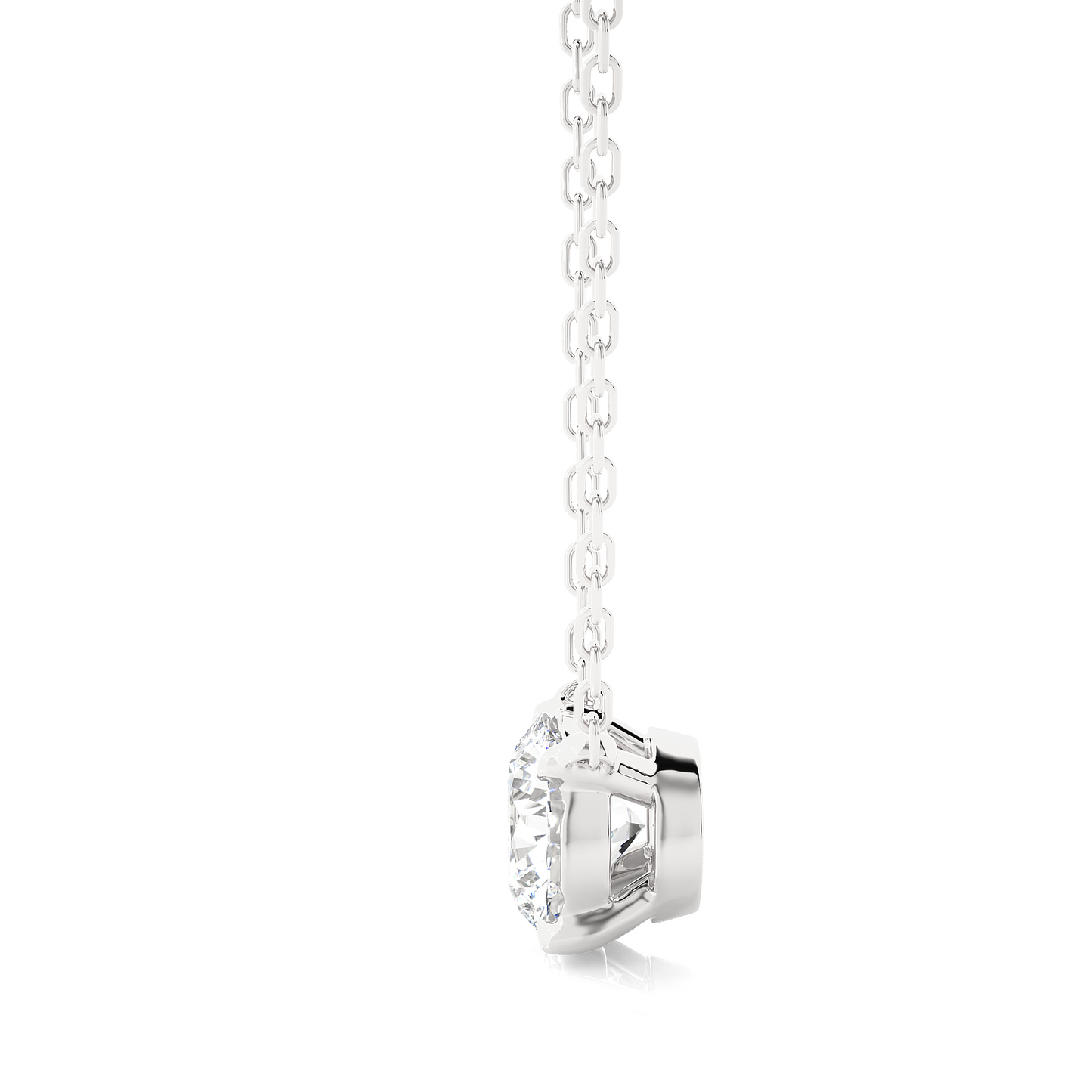 Handcrafted 14K Gold Labgrown Diamond Solitaire Pendant Necklace perfect gift for wife