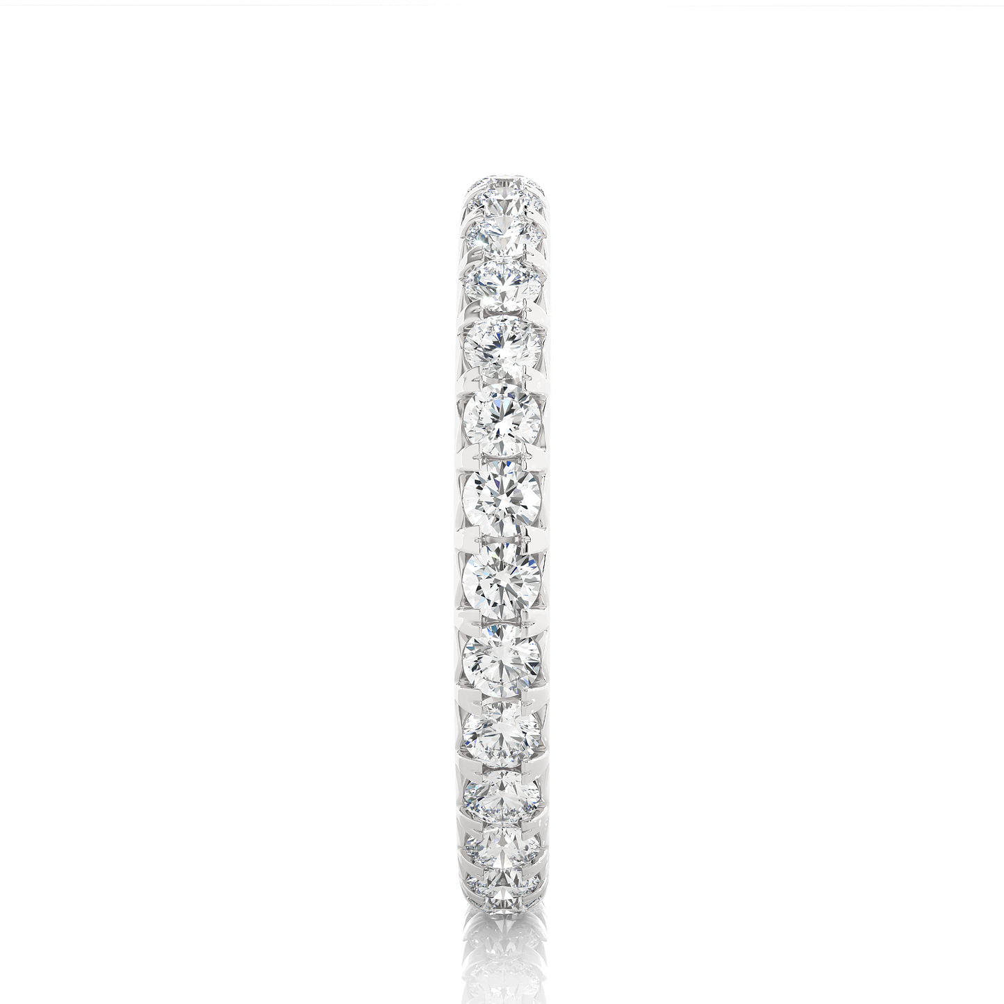 18k Solid Gold Natural or lab grown 1.04 Ct Round Diamond Full Eternity Wedding Band Gift For Her