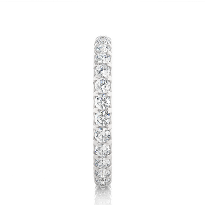 18k Solid Gold Natural or lab grown 1.04 Ct Round Diamond  Full Eternity Wedding Band Gift  For Her