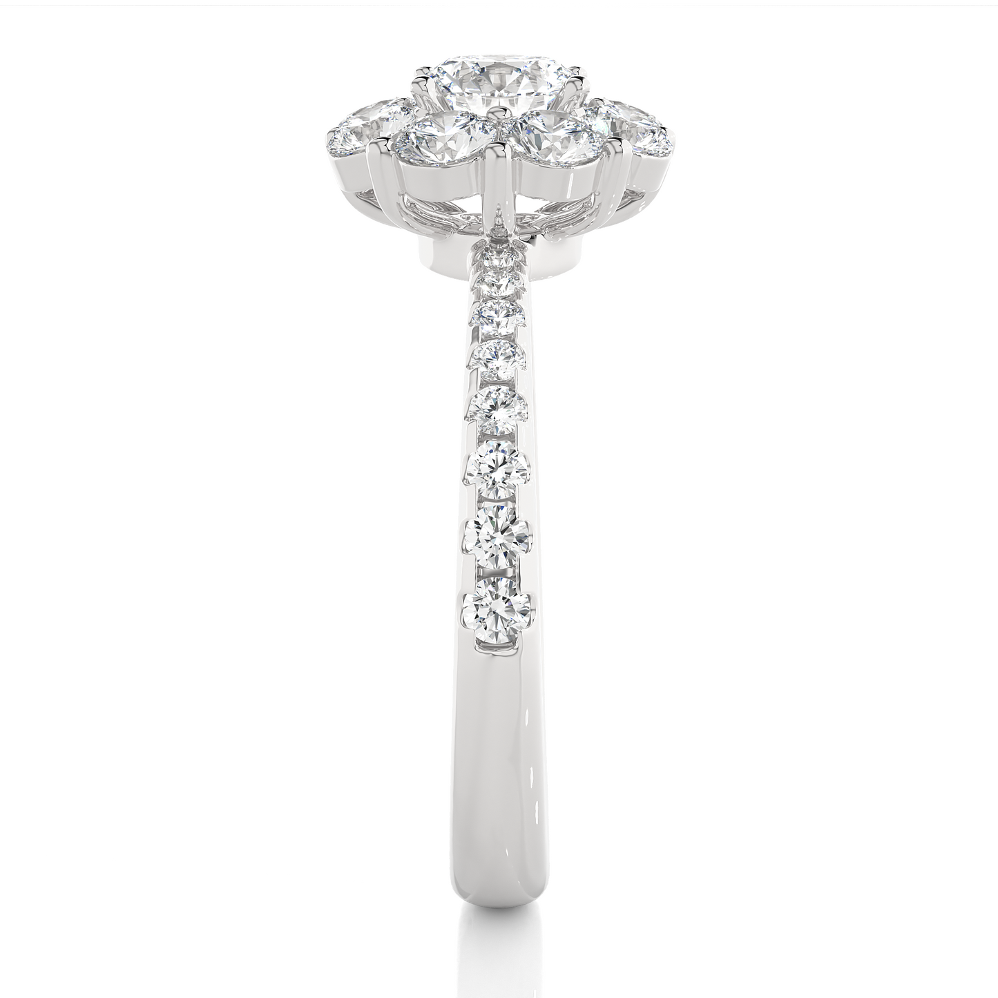 1.64 Carat Round Lab Grown Diamonds Timeless Accented Ring For Her, Also using daily wear