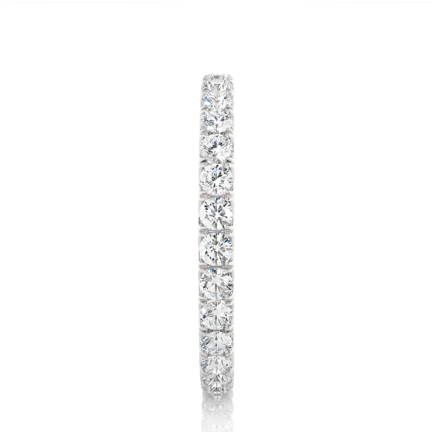 Channel Set Lab Grown Diamond Eternity Band , 14K White Gold, Yellow Gold Or Rose Gold Band For Gifted By Brother Birthday