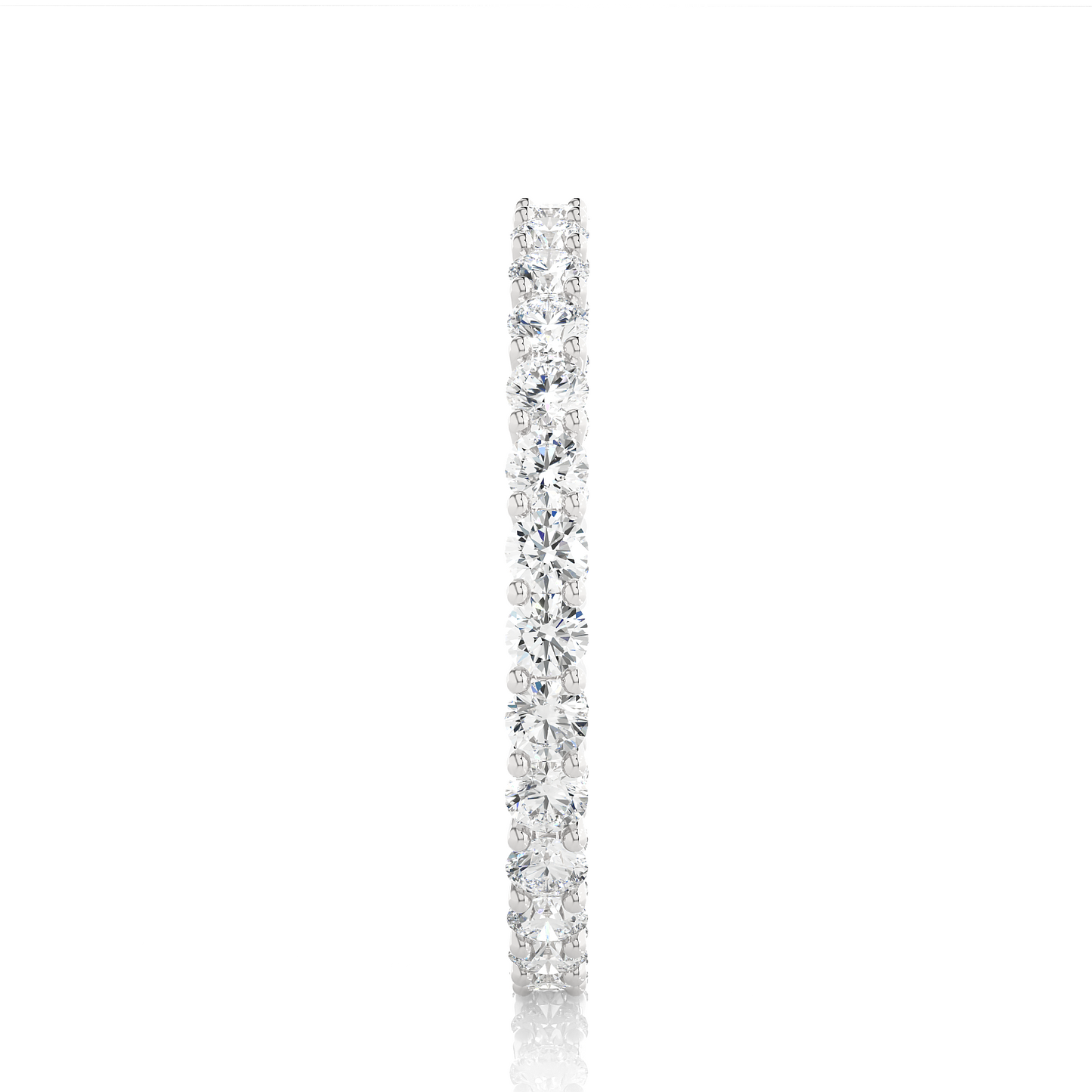 Full Eternity Wedding Band, Yellow Gold Stackable Bridal Matching Band For Her