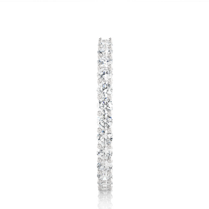 Full Eternity Wedding Band, Yellow Gold Stackable Bridal Matching Band For Her