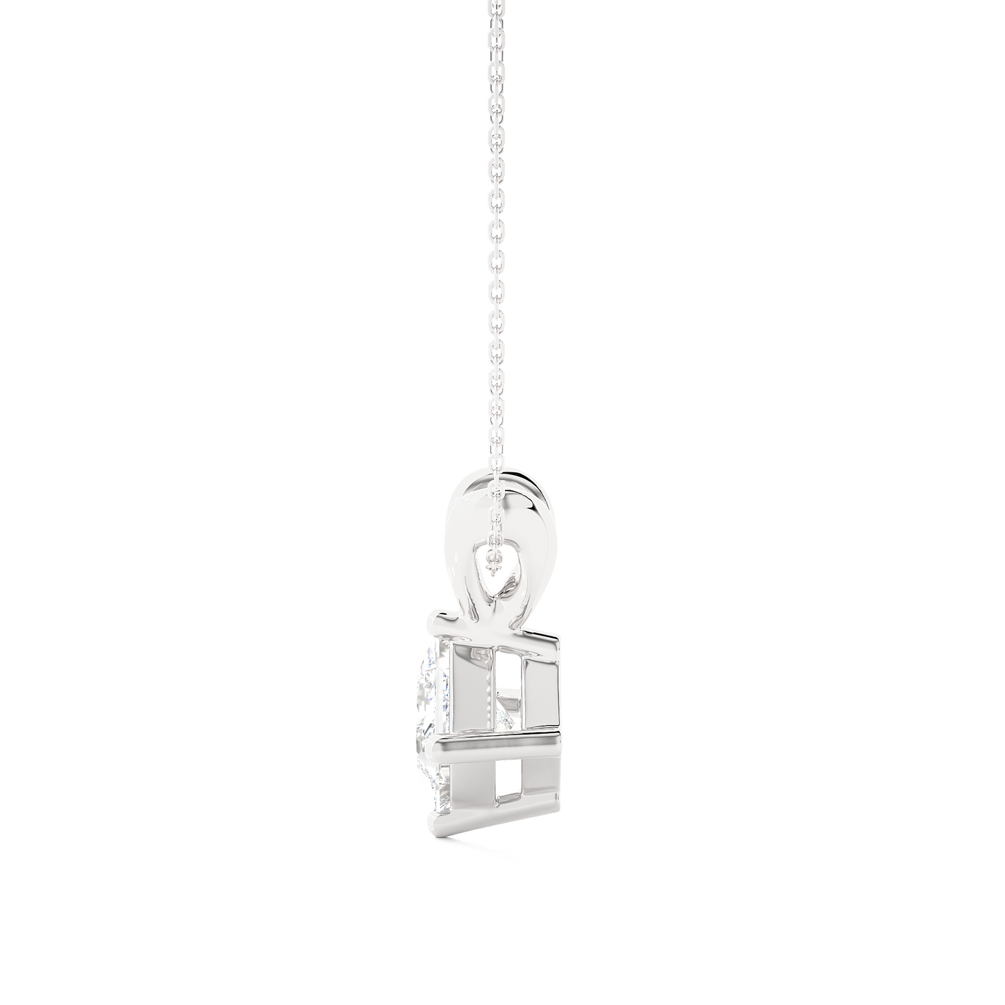 Elegant 0.50 Carat Diamond Solitiare Pendant Necklace Minimalist Gold Jewelry for Her