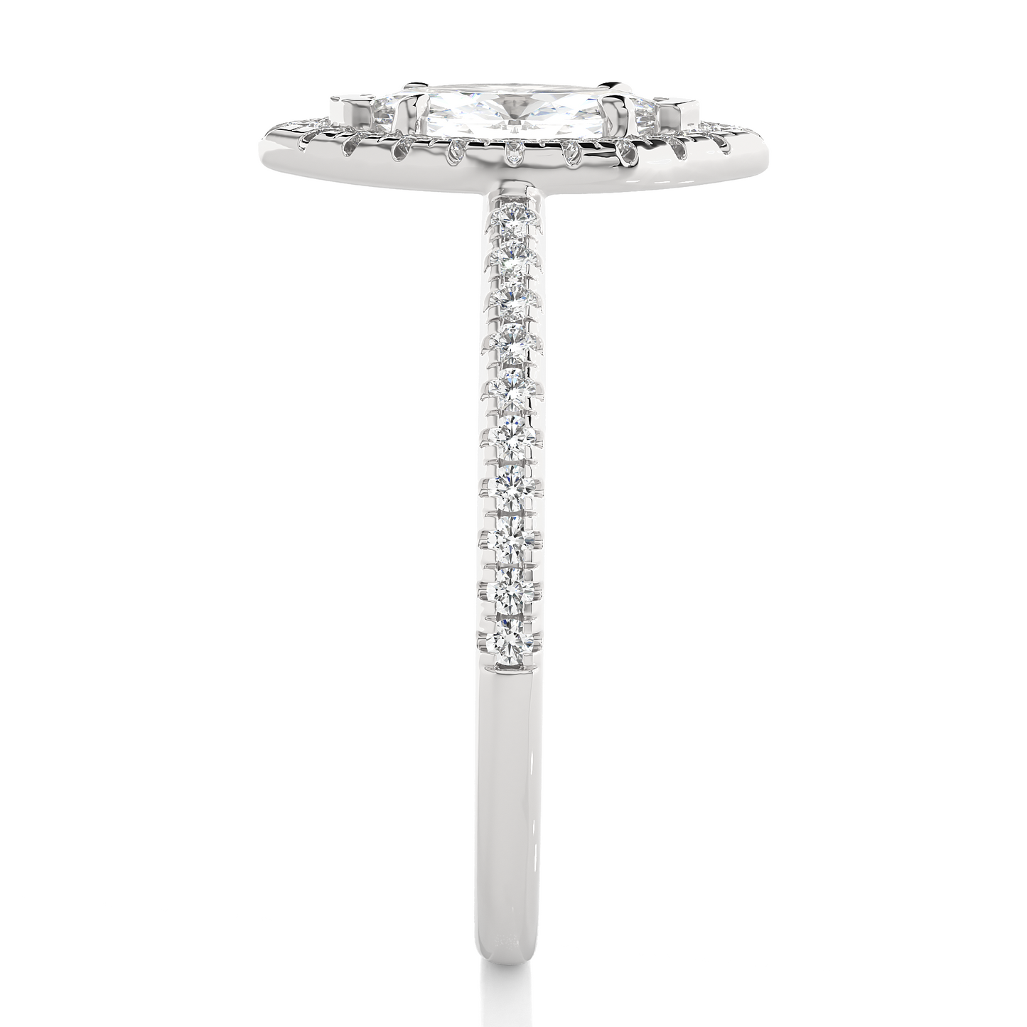 marquise and round cuts lab grown diamond ring, a new blend for special occasions