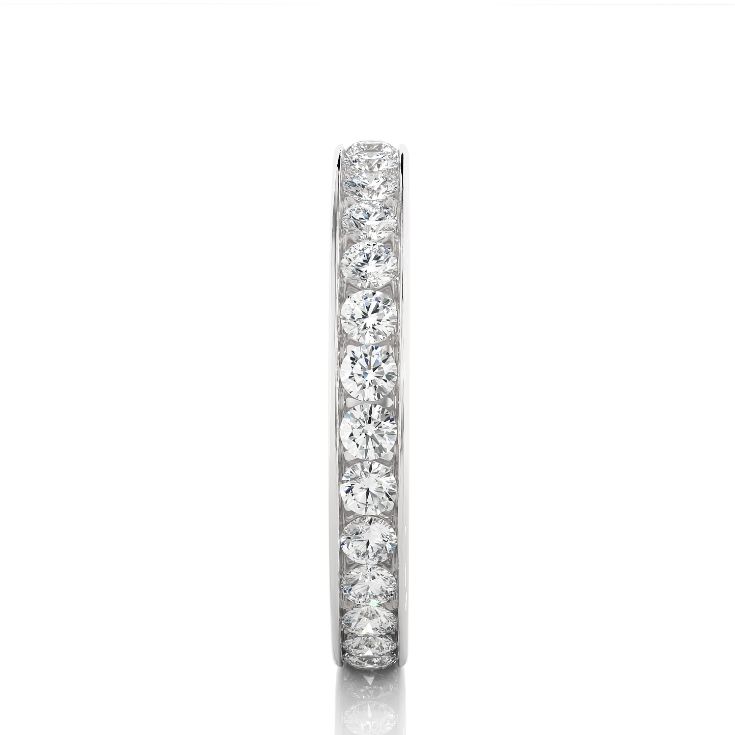 1.04 CT Round Shaped Classic Lab Grown/ Natural Diamond Eternity Band Ring Timeless Circle Of Sparkle