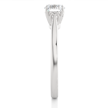 Round Cut Shaped Lab Grown Diamond  Colorless Minimalist Solitaire Diamond Ring Perfect Gift For Her