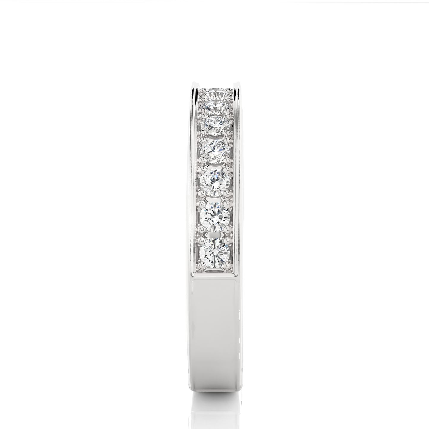 0.49 CT Round Diamond Channel Set Eternity Band Ring Special Anniversary Gift For Women's