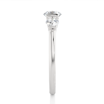 3 Stone Engagement Carat 10K Solid Gold lab Grown Diamond Ring, Perfect Anniversary Gift For Her