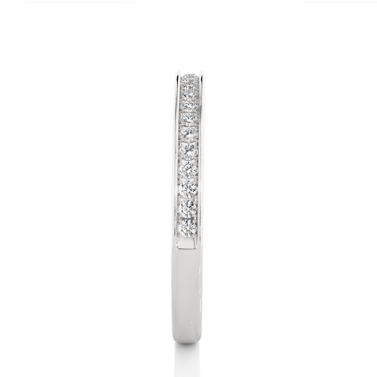 Round Cut Diamond Elegant Channel Set Eternity Wedding Band With Round Labgrown Diamonds