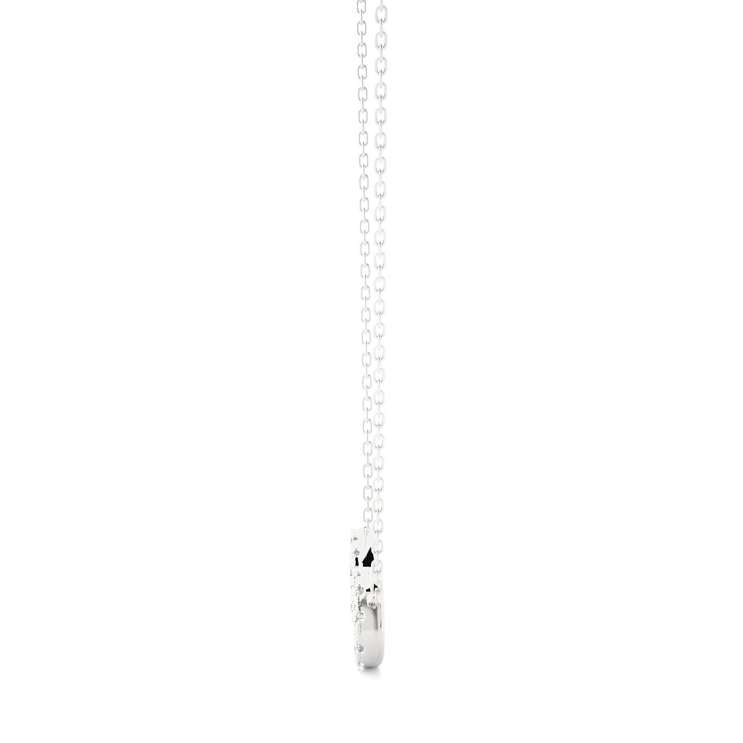 Infinity Diamond pendant In 14KT Gold Modern Round Pendant Necklace For Her