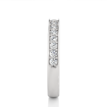 Full Eternity Round Shaped Wedding Band For Womens  in 14K Solid With Natural Or Lab Diamonds