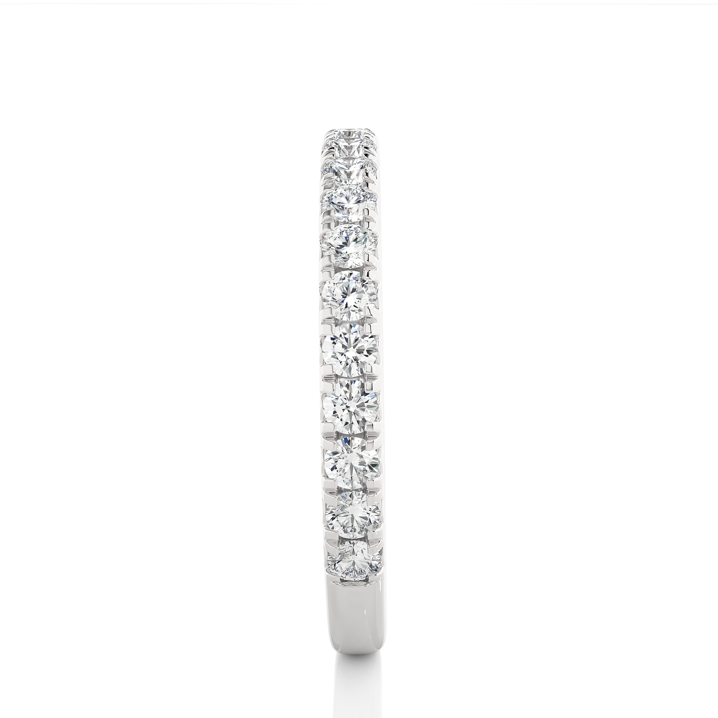 0.73 CT Round Cut Elegant Prong Set Labgrown Or Natural Diamond Wedding Band For Women's