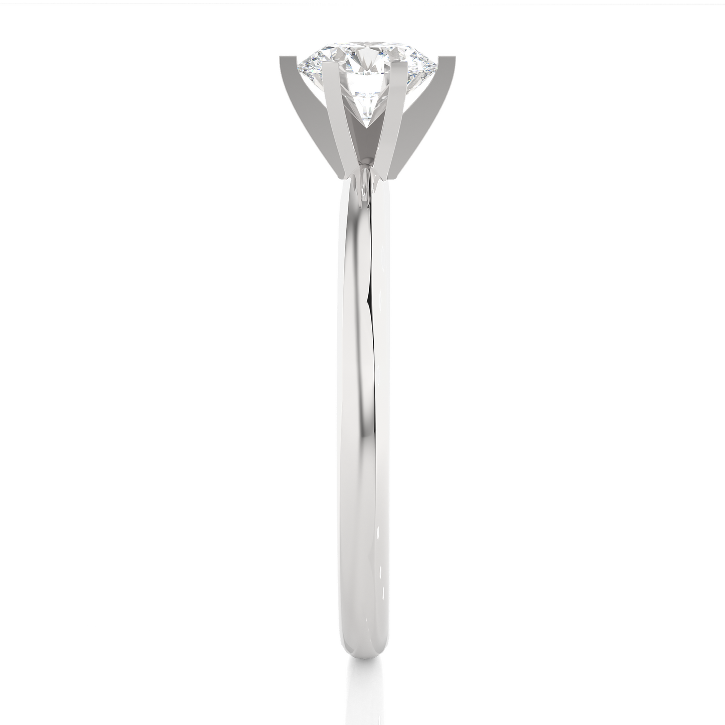 Round Cut Lab Diamond Solitaire Engagement Ring