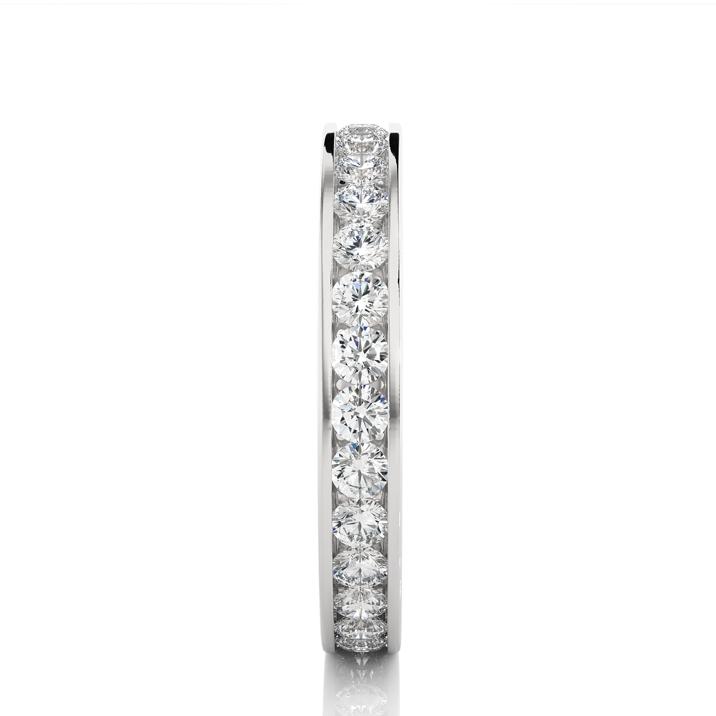 Round 1.20 Ct Lab Grown Diamond Channel Set Full Eternity Band Stunning and Symbolic Anniversary Jewelry for Her