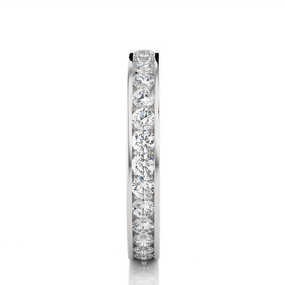 Round 1.20 Ct Lab Grown Diamond Channel Set Full Eternity Band  Stunning and Symbolic Anniversary Jewelry for Her
