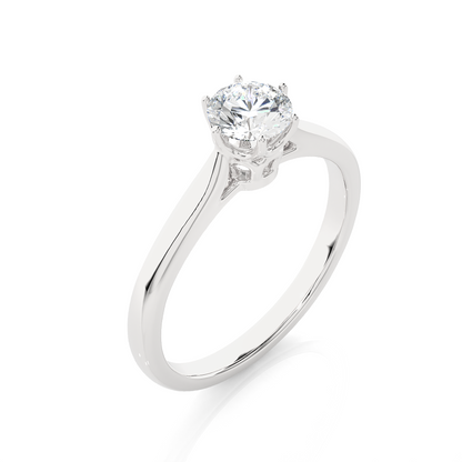 Round Cut Lab Grown Diamond Engagement Ring