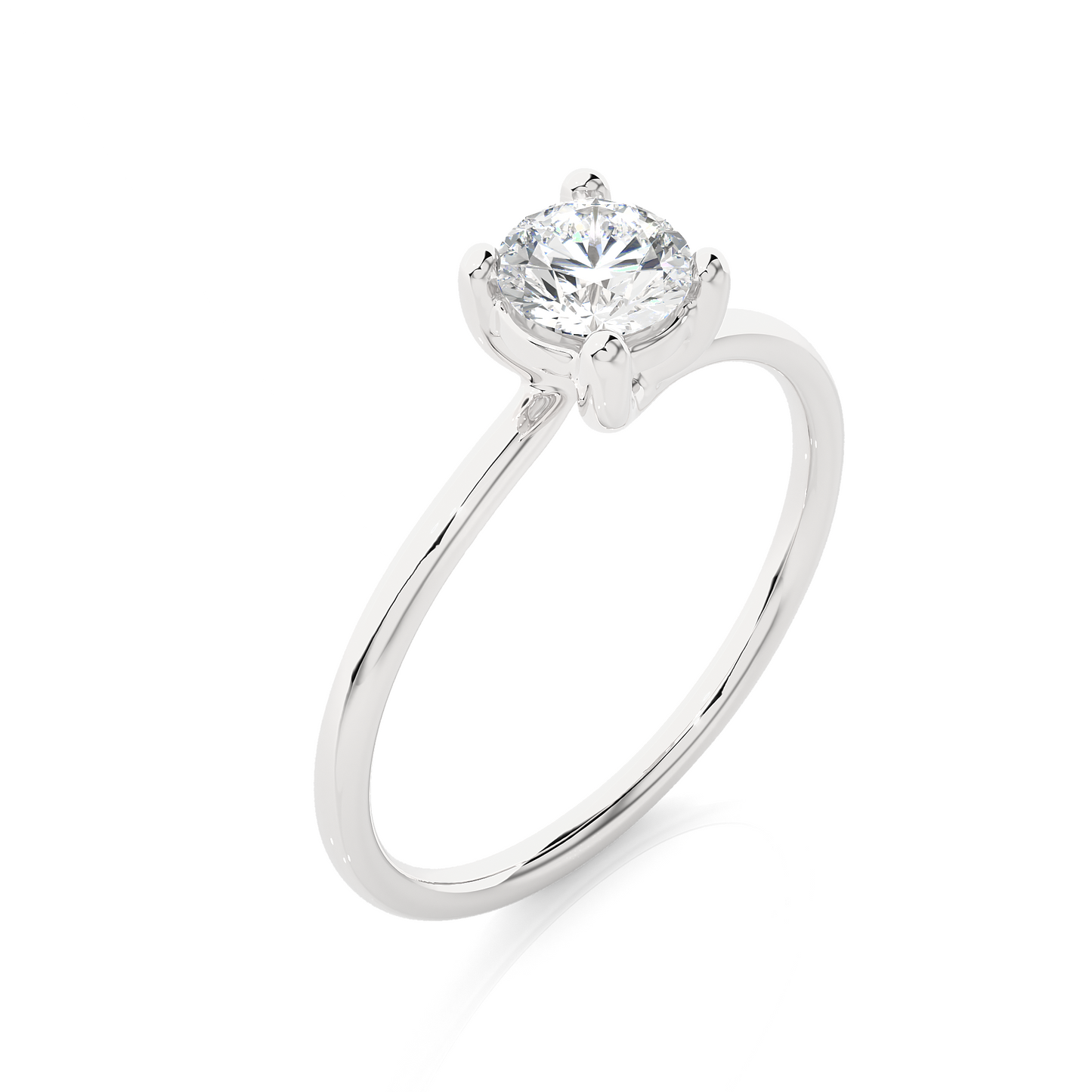 Lab Grown Round Brilliant Cut Diamond Ring
