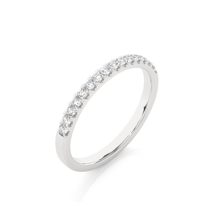 Labgrown Diamond Eternity Band Ring in 14K Solid Gold With Classic U-Prong Setting