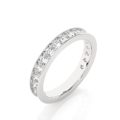 1.12 CT Minimalist Stackable Band Ring Elegant Everyday Jewelry With Round Labgrown Diamond