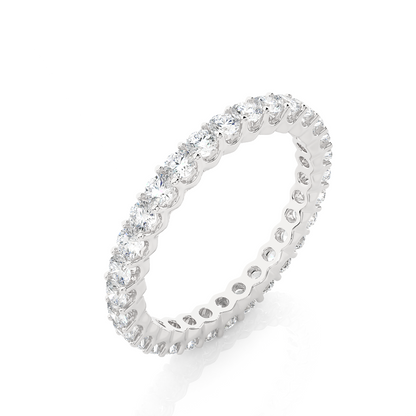 1.20 Ct Round Shaped Colorless Lab Grown & Natural Diamond Eternity Band Ring  For Wedding And Also Using Wear Using Unisex