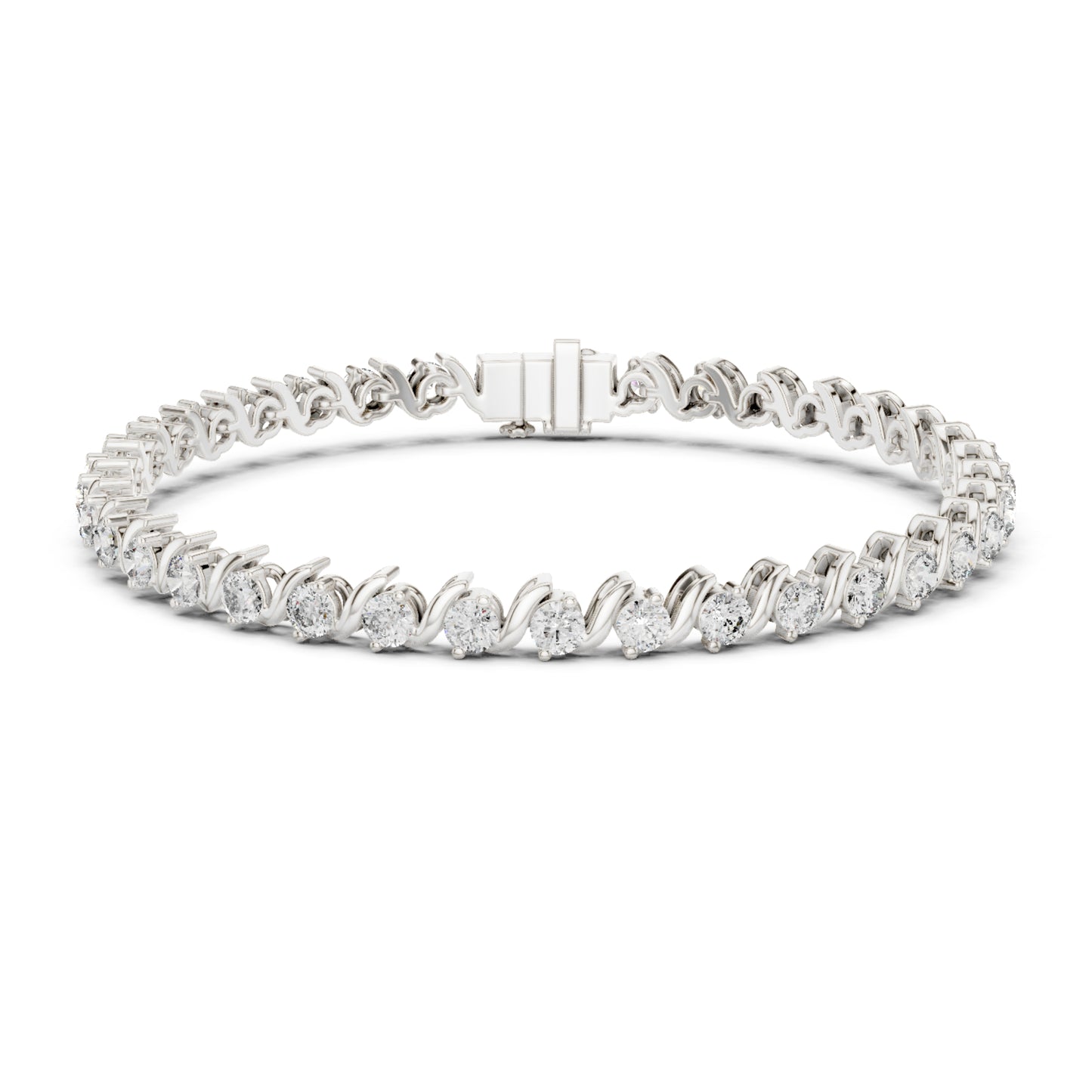 3.24  Ct Round Cut Top Grade Diamond Vintage Antique Delicate Stunning Party Wear Tennis Bracelet