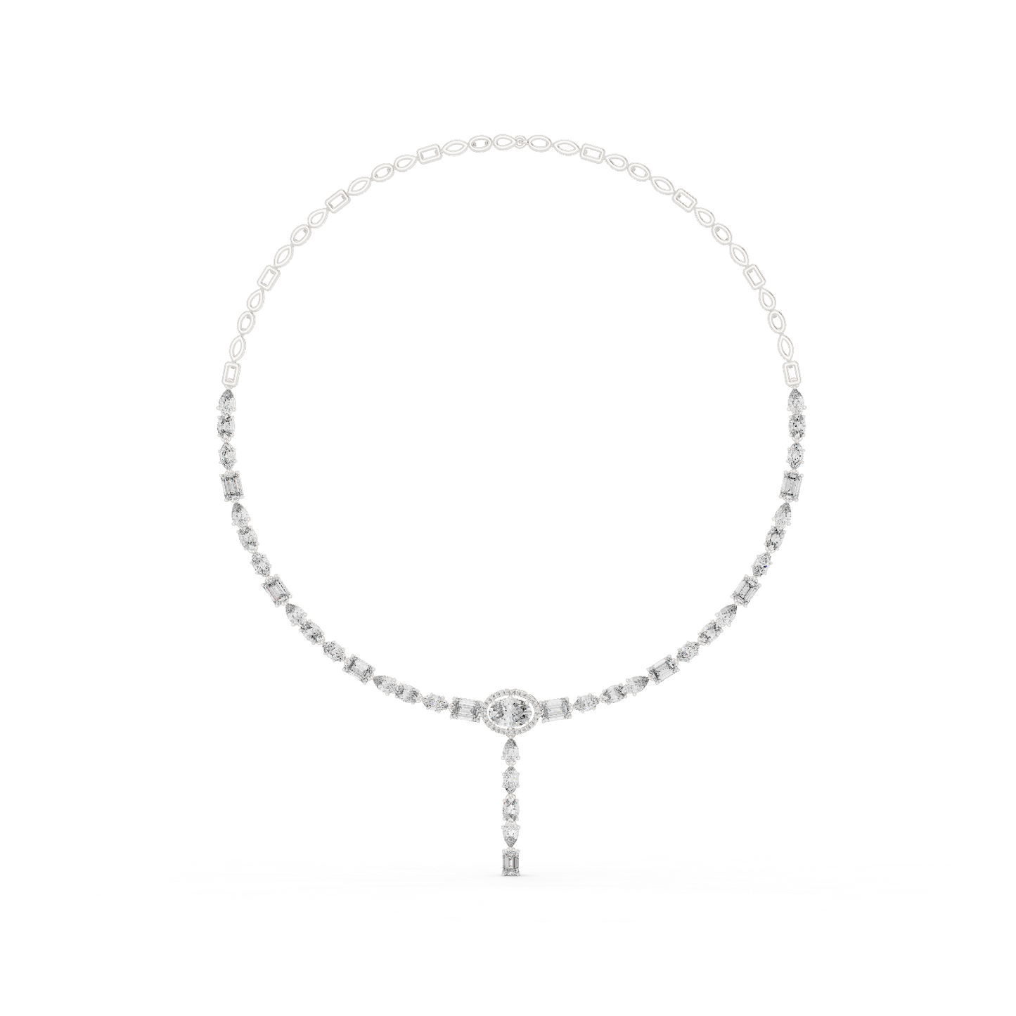 15.73 Ct 14k Solid Gold Lab Grown Diamond Graduation Diamond Necklace For Anniversary Gift
