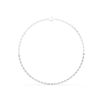 6.09 Ct Emerald Cut Lab grown Diamond 18k Solid Gold Stunning Fabulous Diamond Necklace For Her