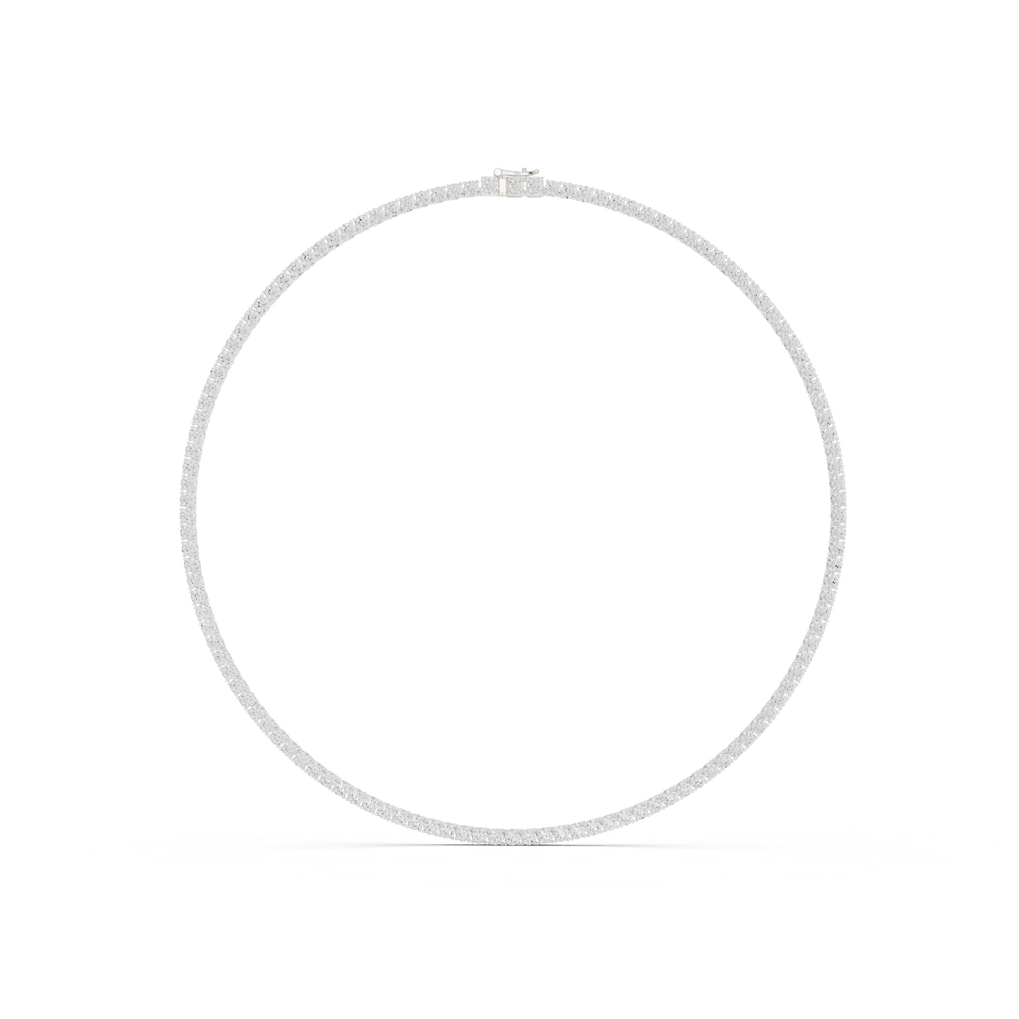 7.21 Ct Natural & Lab Grown Diamond Round Shape 10k Solid Gold Stunning Wadding Wear Diamond Necklace