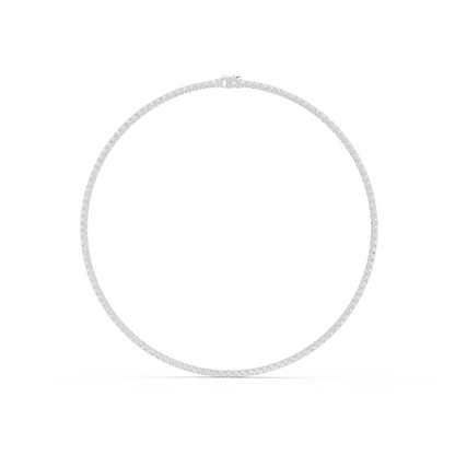 7.21 Ct Natural & Lab Grown Round Shape 10k Solid Gold Stunning Wadding Wear Diamond Necklace