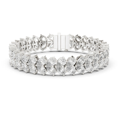 17.58 CT  pear Cut Top Grade Diamond Unique Simple Delicate Cluster Tennis Bracelet Gift For Her