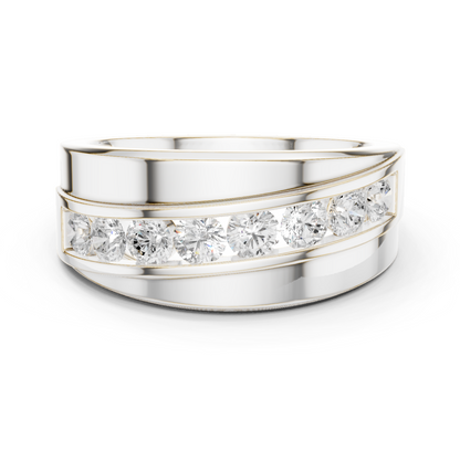 Lab Grown & Natural Round Shape Diamond Ethical Wear New Stunning Diamond Ring for Men