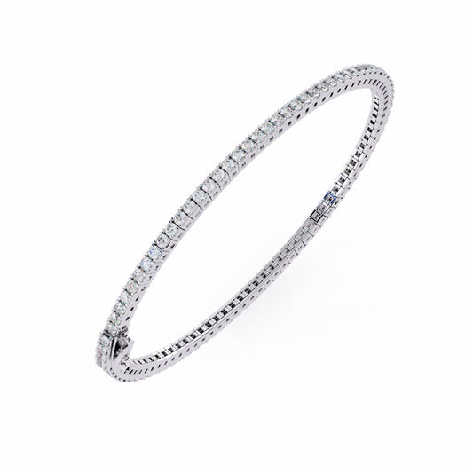 1.92CT Round Cut Diamond Unique Delicate Prong Set Handcrafted Classic Party Wear Bracelet Gift For Women's