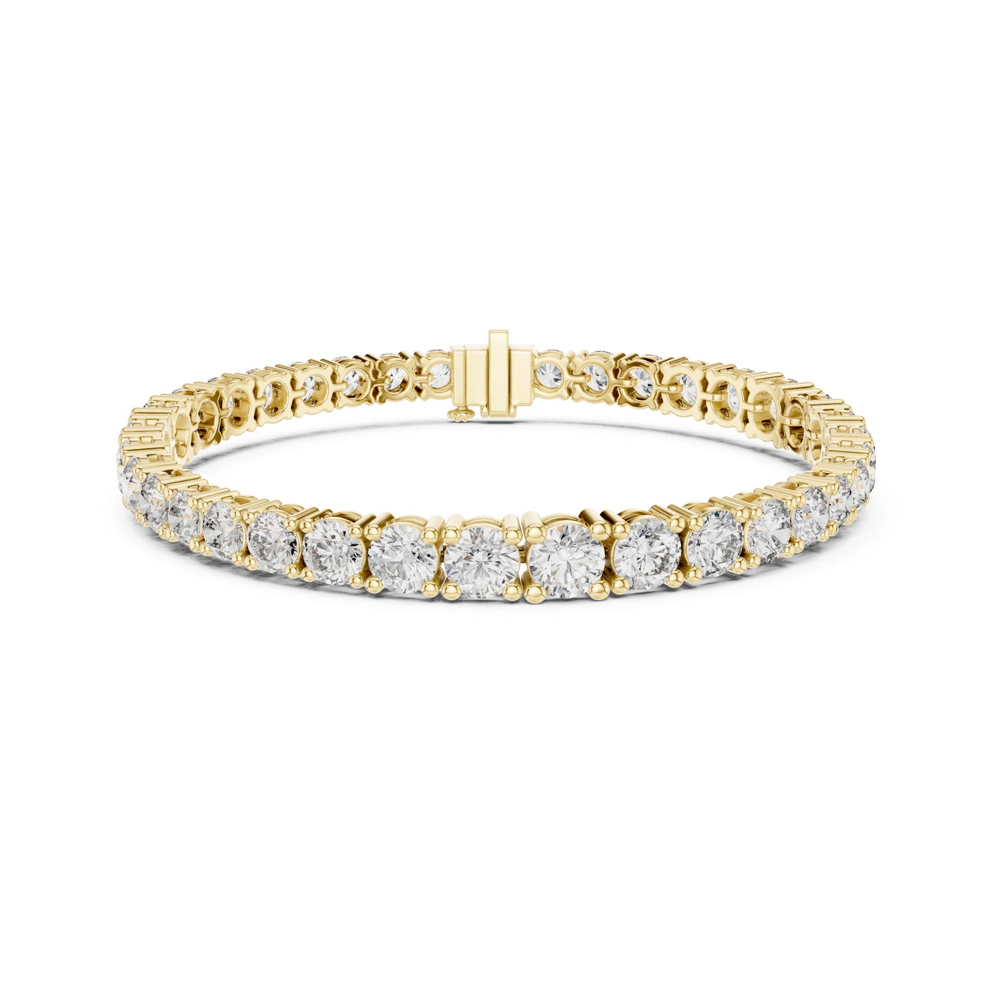 White Colorless 12.10Ct Round Cut Diamond Vintage Minimalist Stacking Handmade Tennis Party Wear Bracelet For Women's - HIGHCARAT DIAMONDS