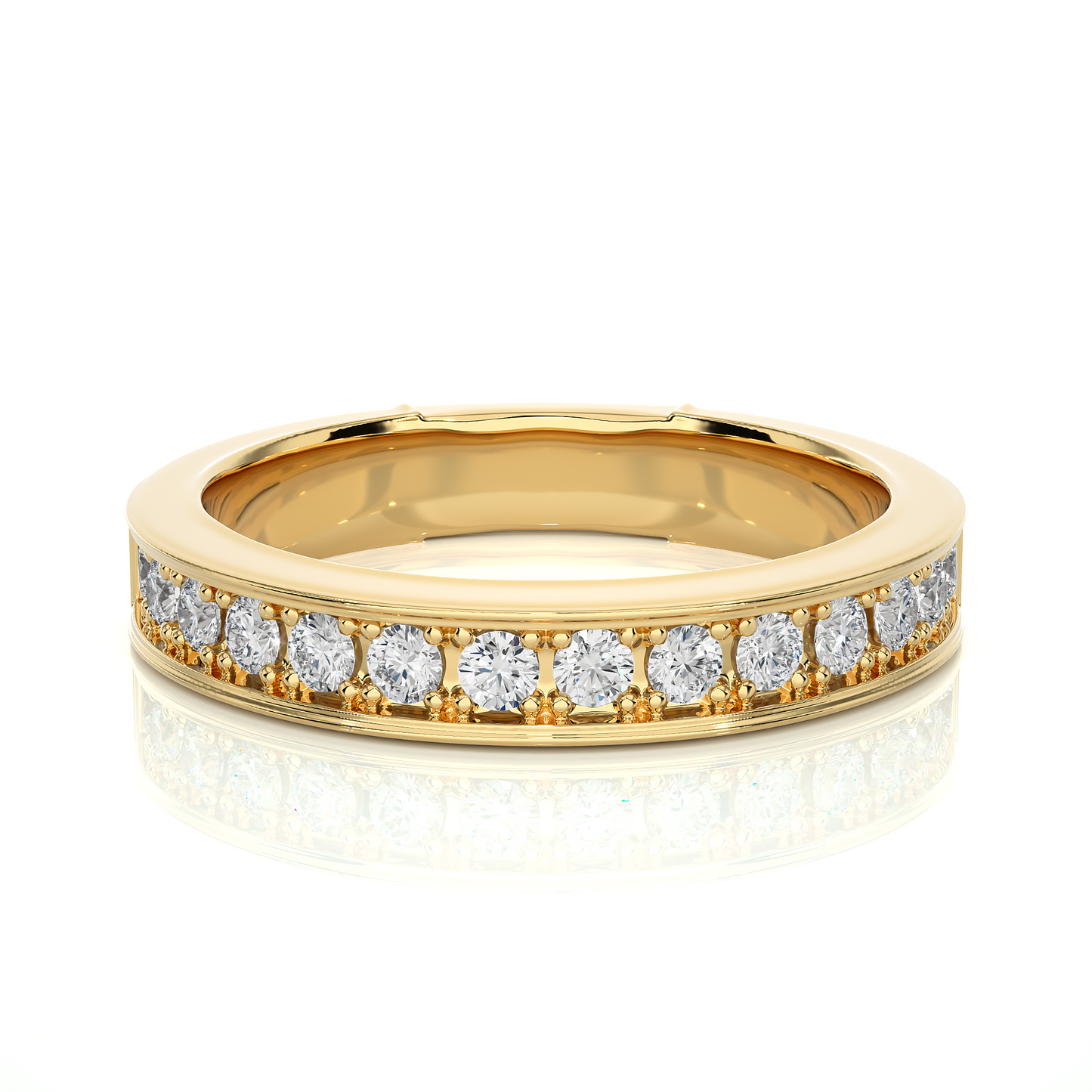 0.49 CT Round Diamond Channel Set Eternity Band Ring Special Anniversary Gift For Women's