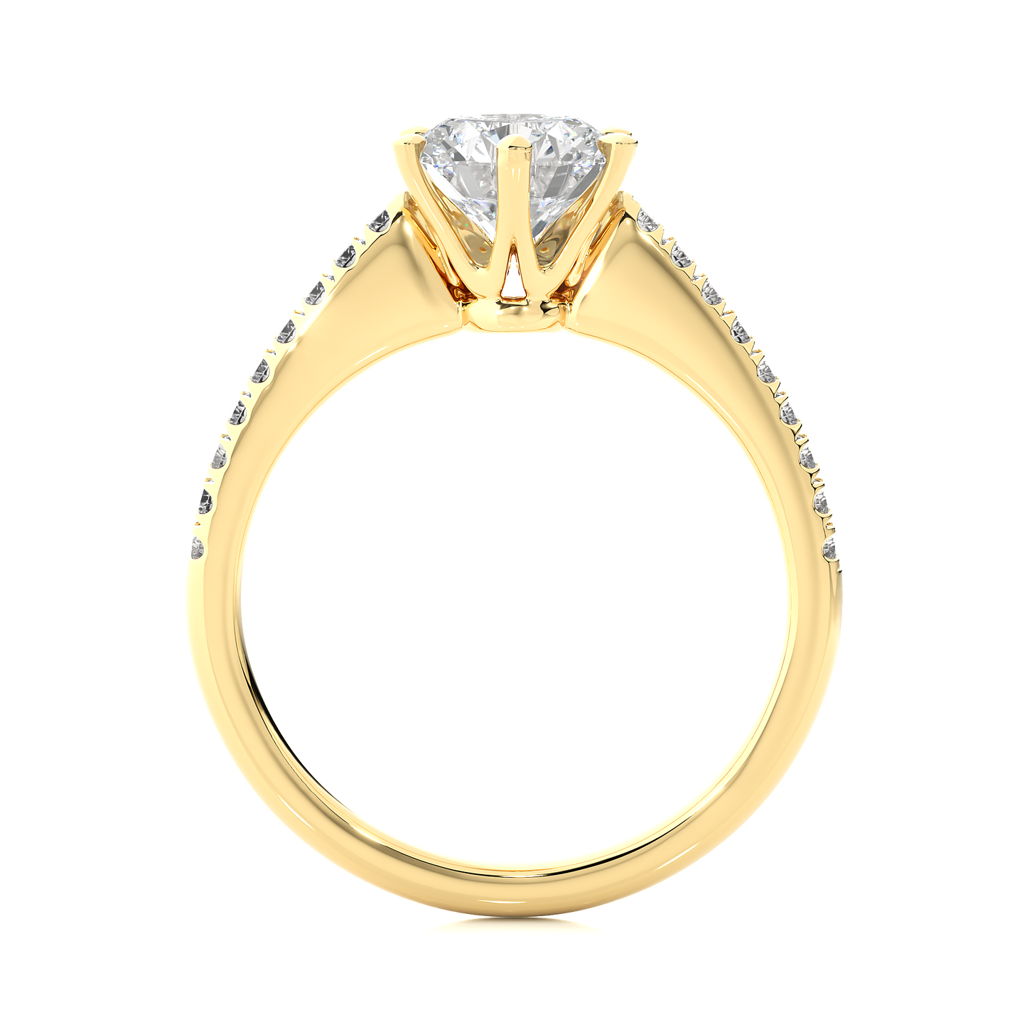 1.47 Carat Round Shaped Diamond Ring ,14K Solid Gold Luxury Diamond fabulous Ring For Her