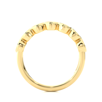 Round Lab-Grown Diamond Wedding Band Stunning Bezel Set Band For Women's In 18KT Solid Gold