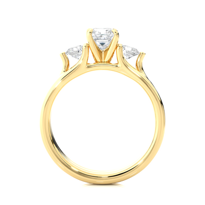princess cut Lab Grown Diamond 14k Solid Gold Engagement Ring For Special one