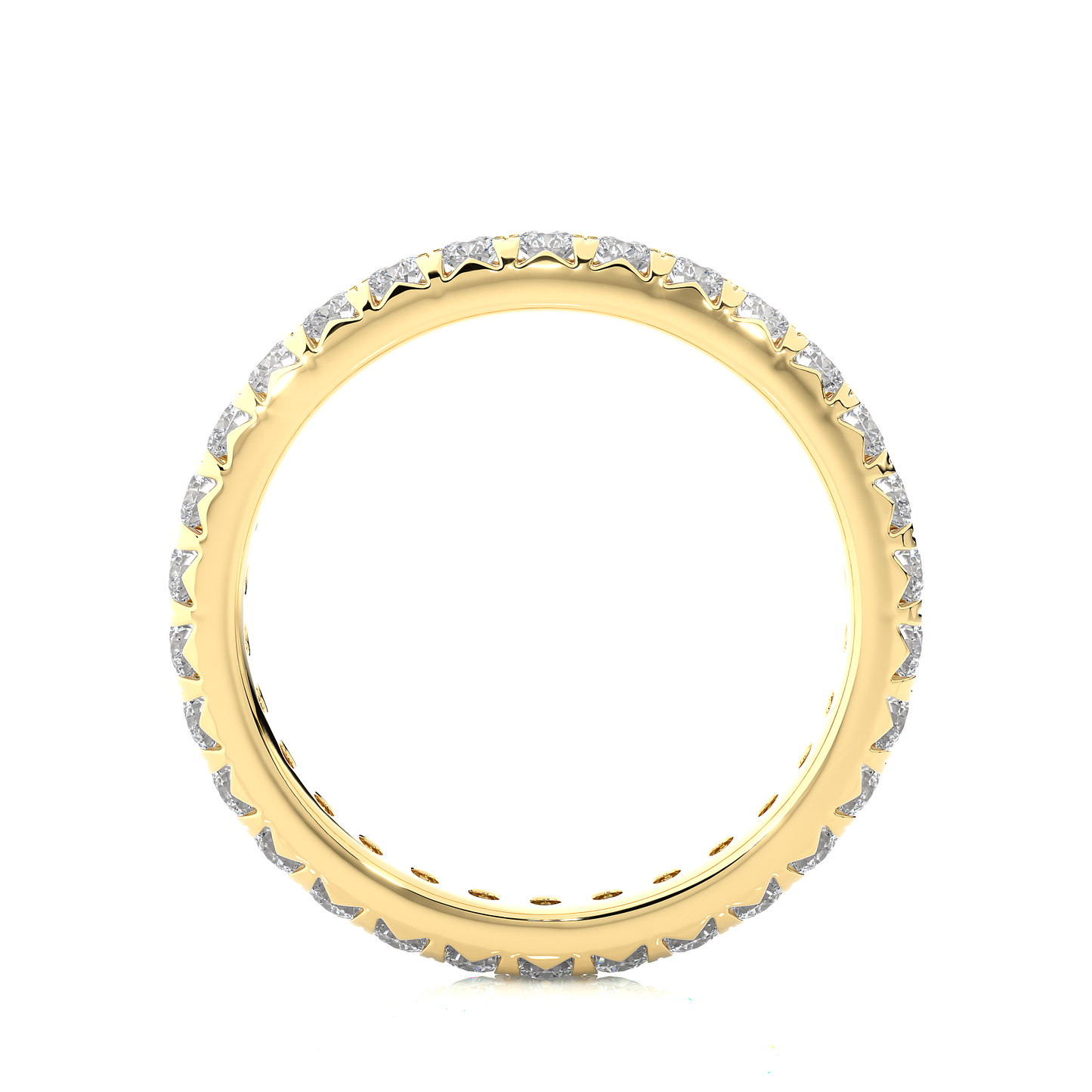 18k Solid Gold Natural or lab grown 1.04 Ct Round Diamond Full Eternity Wedding Band Gift For Her