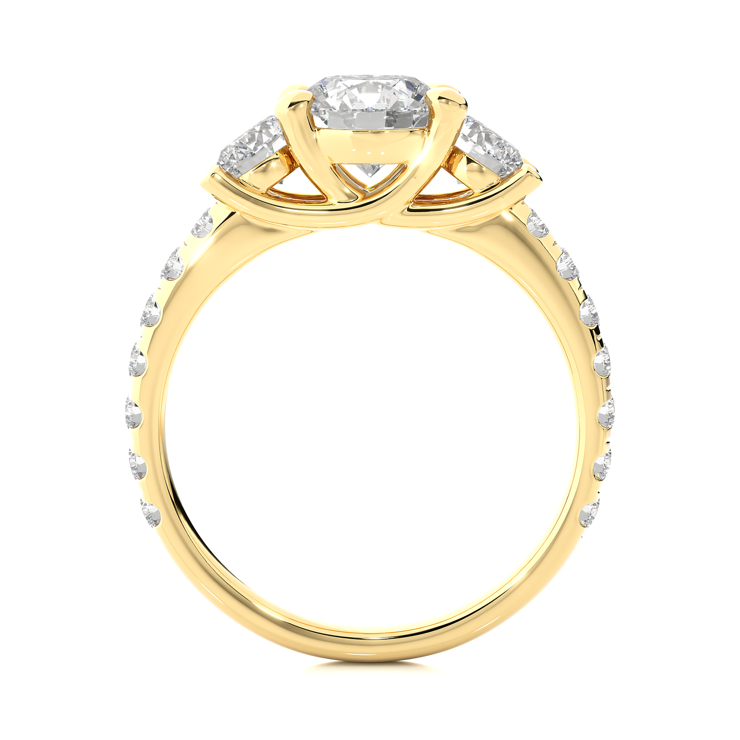 2.34 Carat Delicate Round Lab grown Diamond 14K Solid White Gold Diamond Ring for Women,