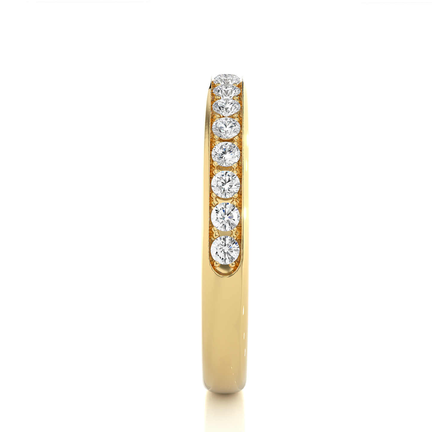 Labgrown 0.35 CT Round Cut Diamond Wedding Band Channel Set Anniversary Band For Her